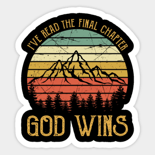 Vintage Christian I've Read The Final Chapter God Wins Sticker